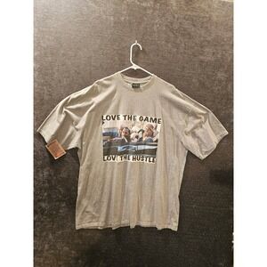 LUXE-T Luxury Sport Mens Graphic T Shirt "Love The Game Love The Hustle" 3X Grey